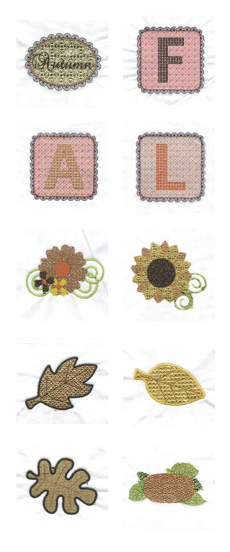 Lacy Leaves Embroidery Machine Design Details