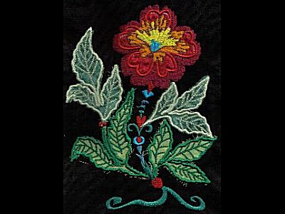 Jacobean Florals Embroidery Machine Design