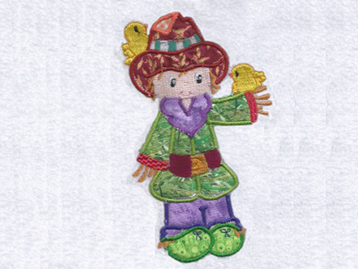 Applique Scarecrows Embroidery Machine Design