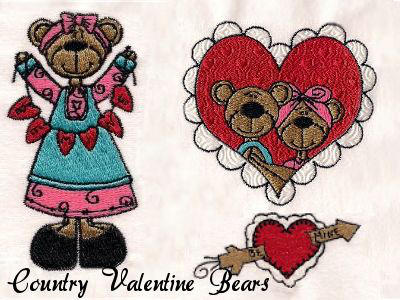 Country Valentine Bears