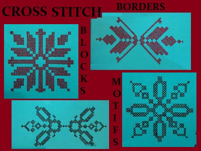 Cross Stitch Blocks Borders and Motifs Embroidery Machine Design