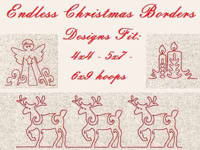 Endless Christmas Borders Embroidery Machine Design