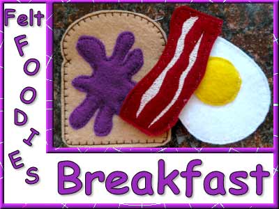 Felt Foodie Breakfast Embroidery Machine Design