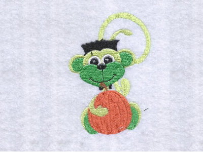 Franken Monkey Embroidery Machine Design
