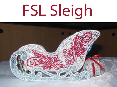 FSL Sleigh Embroidery Machine Design