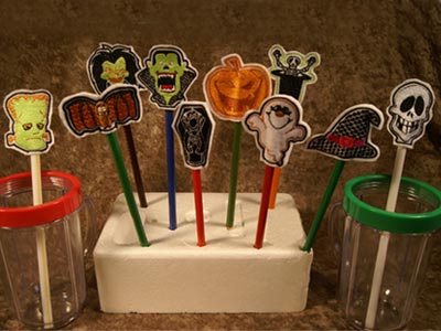 Halloween Pencil and Straw Toppers