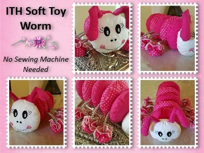 In The Hoop Soft Toy Worm Embroidery Machine Design