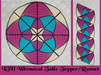 In The Hoop Whimsical Table Runner or Topper Embroidery Machine Design
