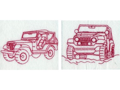 RW Jeeps Embroidery Machine Design