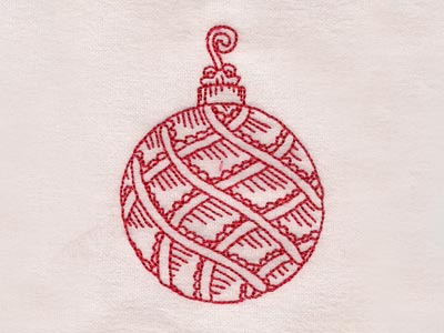 Redwork Christmas Ornaments Embroidery Machine Design