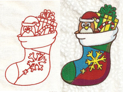 Santa is Coming Embroidery Machine Design