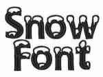 Snow Font Machine Embroidery Designs