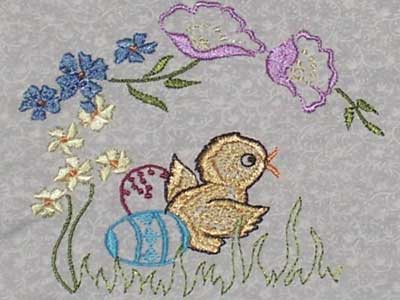 Vintage Easter Embroidery Machine Design