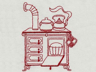 Vintage Kitchen 1 Embroidery Machine Design