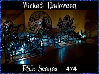 Wicked Halloween Scenes Embroidery Machine Design