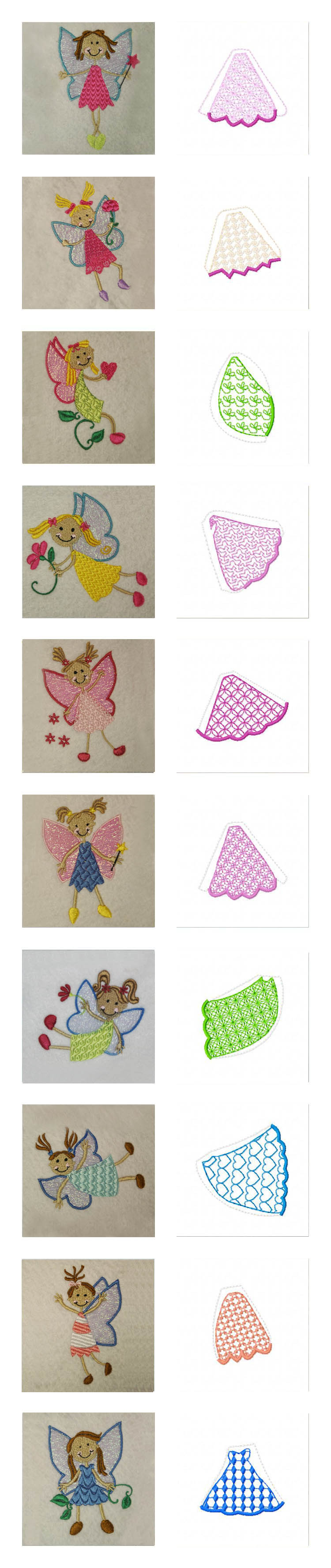 3D Fairies Embroidery Machine Design Details