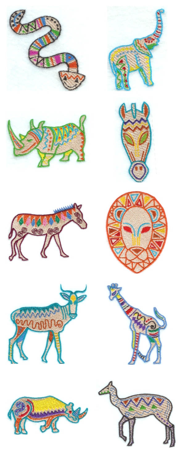 African Deco Embroidery Machine Design Details