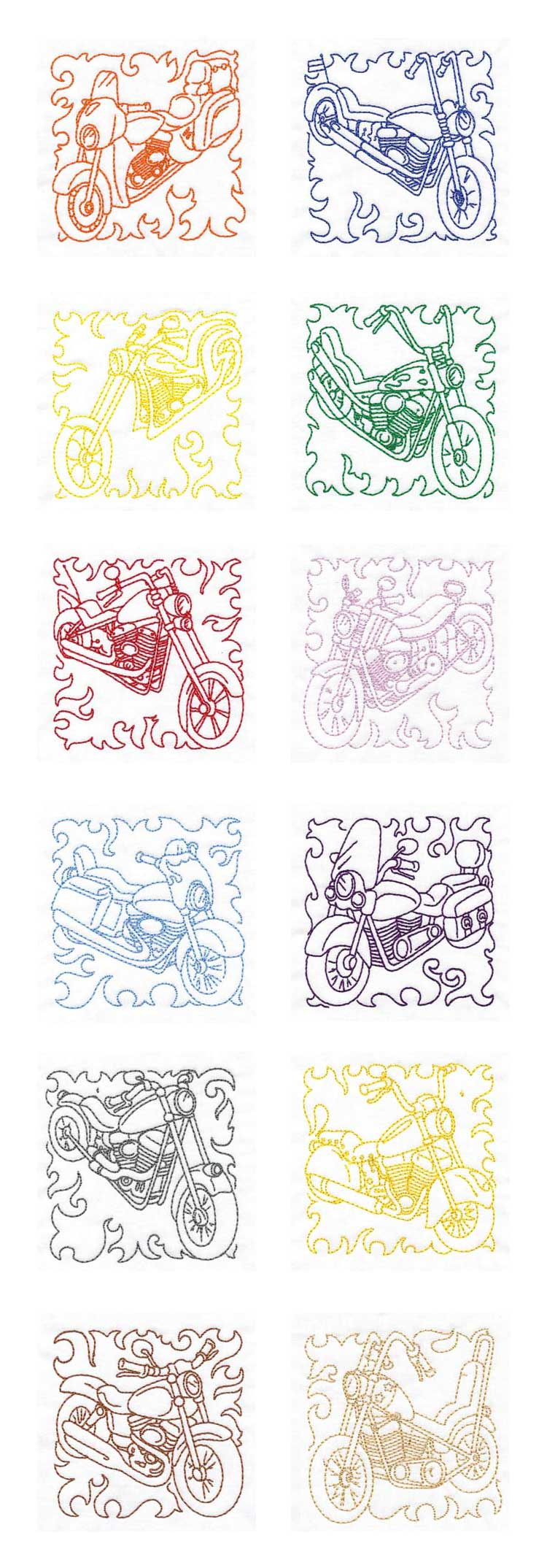 American Rider Blocks Embroidery Machine Design Details