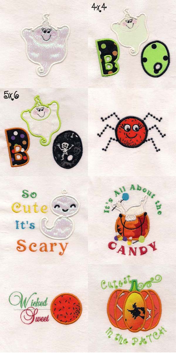 Baby Boo Embroidery Machine Design Details