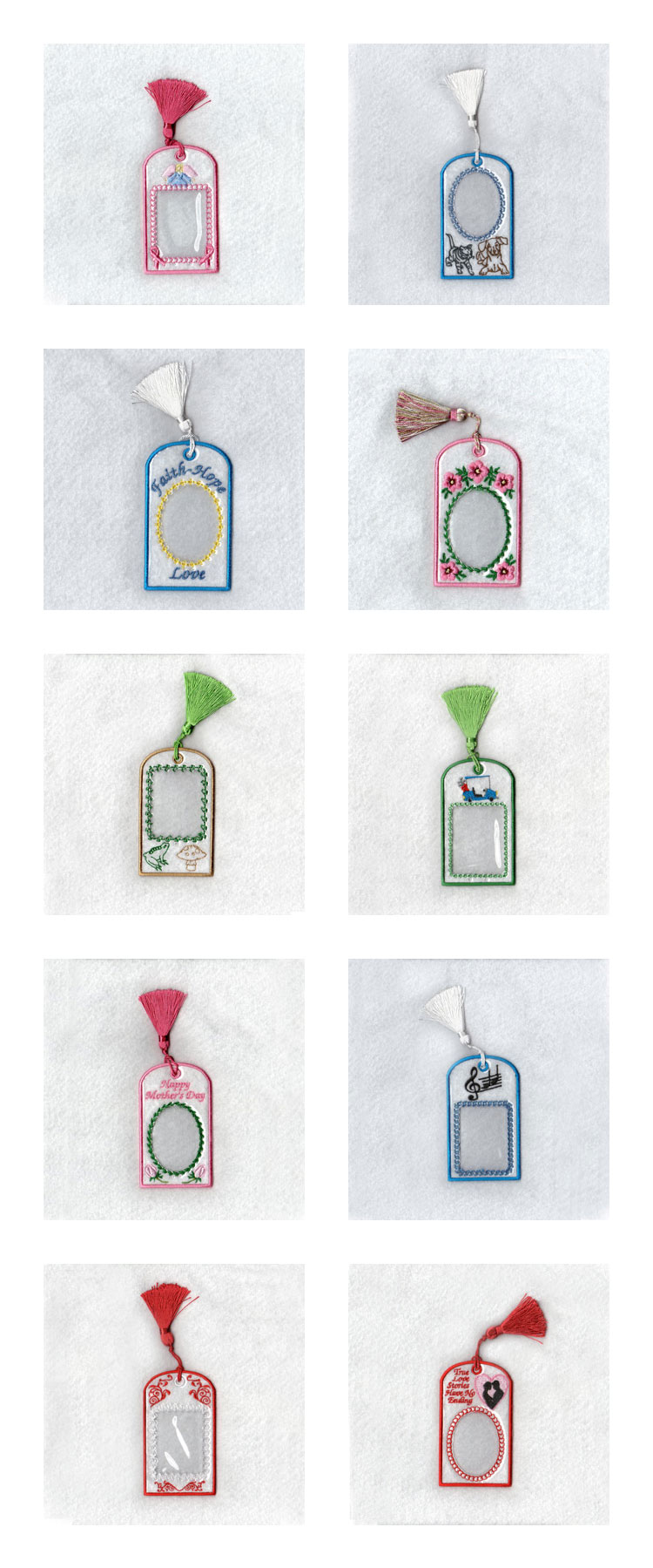 Bookmark Picture Frames Embroidery Machine Design Details