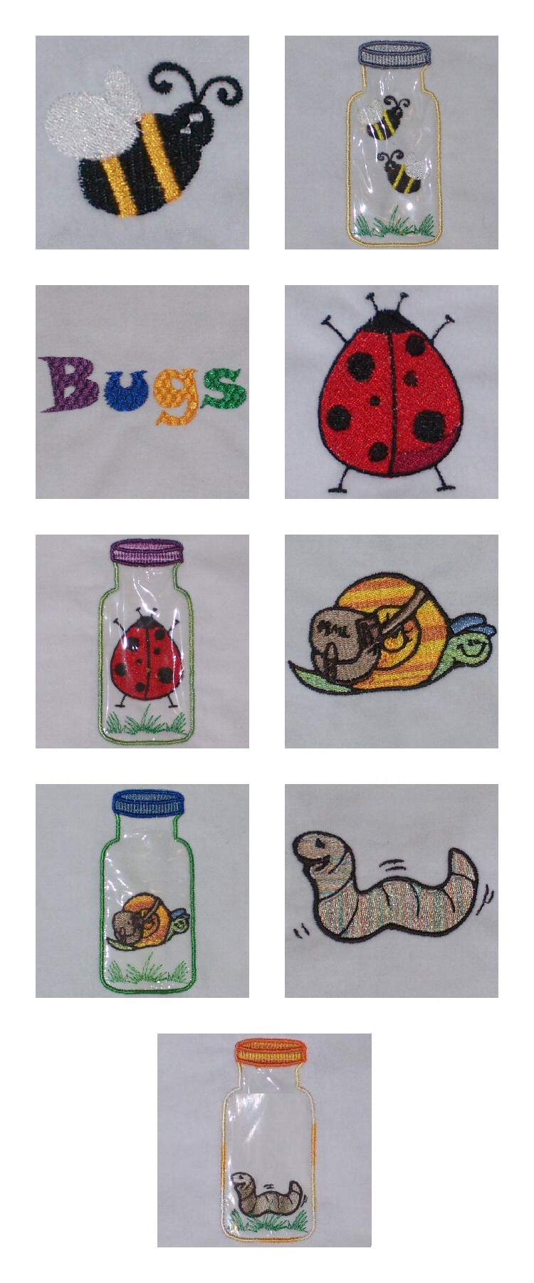 Bugs In The Jar Embroidery Machine Design Details