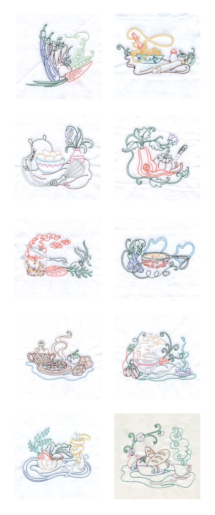 Chef Towels Embroidery Machine Design Details