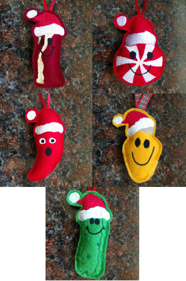 Comical Christmas Stuffies Embroidery Machine Design Details