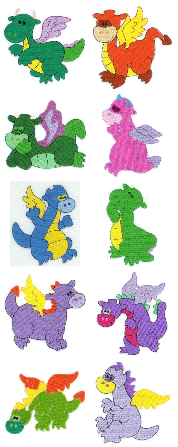 Dragons Embroidery Machine Design Details