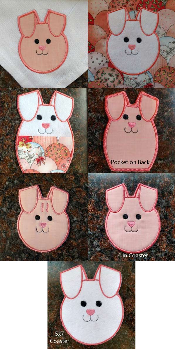 Easter Bunny Table Embroidery Machine Design Details