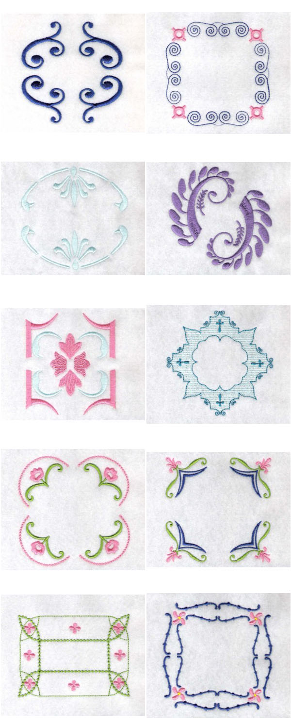 Elegant Blocks Embroidery Machine Design Details