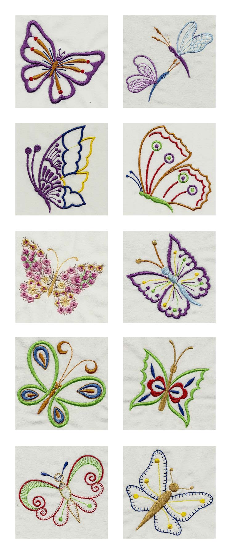 Fluttery Butterflies 1 Embroidery Machine Design Details