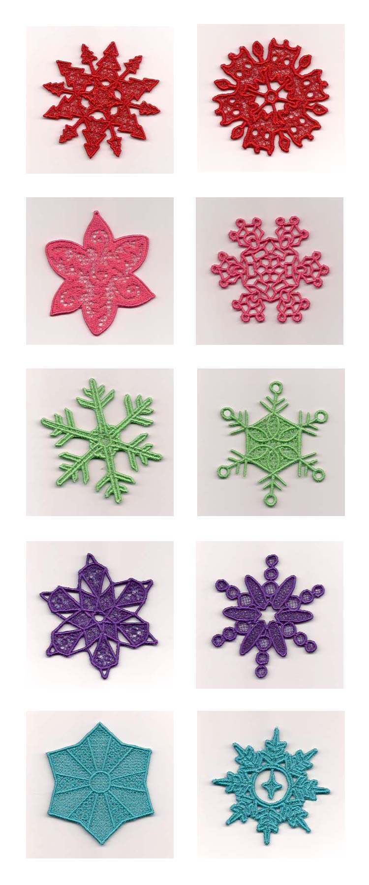 FSL Snowflakes 2 Embroidery Machine Design Details