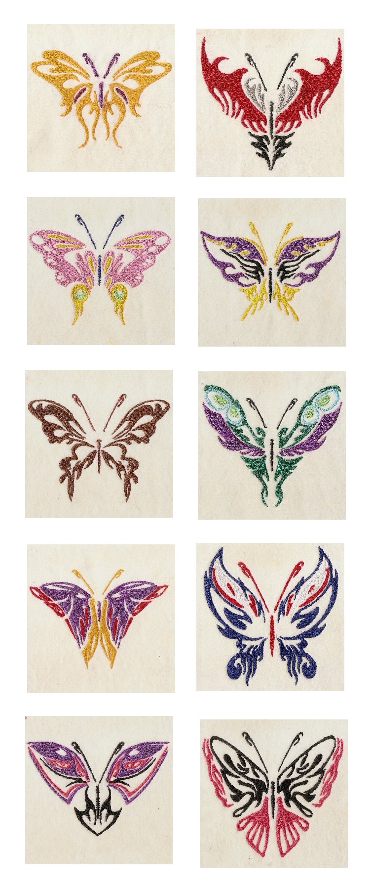 Galatic Butterflies Embroidery Machine Design Details