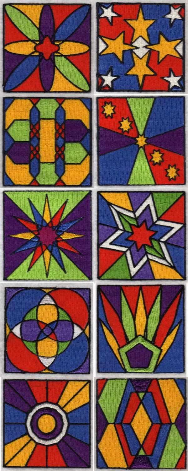geometric embroidery patterns
