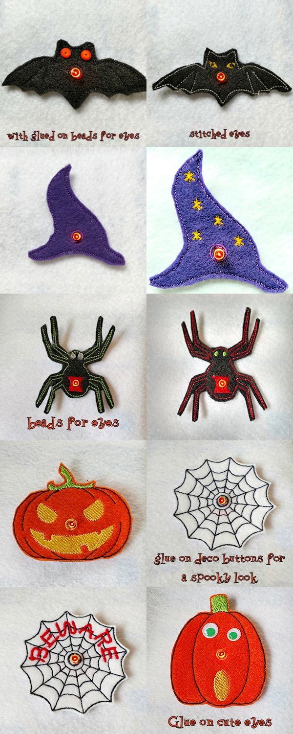 Halloween Lights Embroidery Machine Design Details