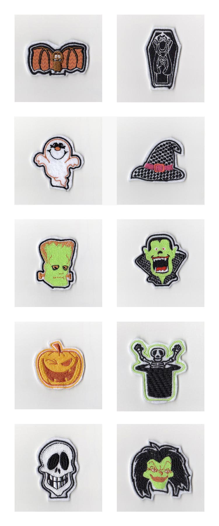 Halloween Pencil and Straw Toppers Embroidery Machine Design Details