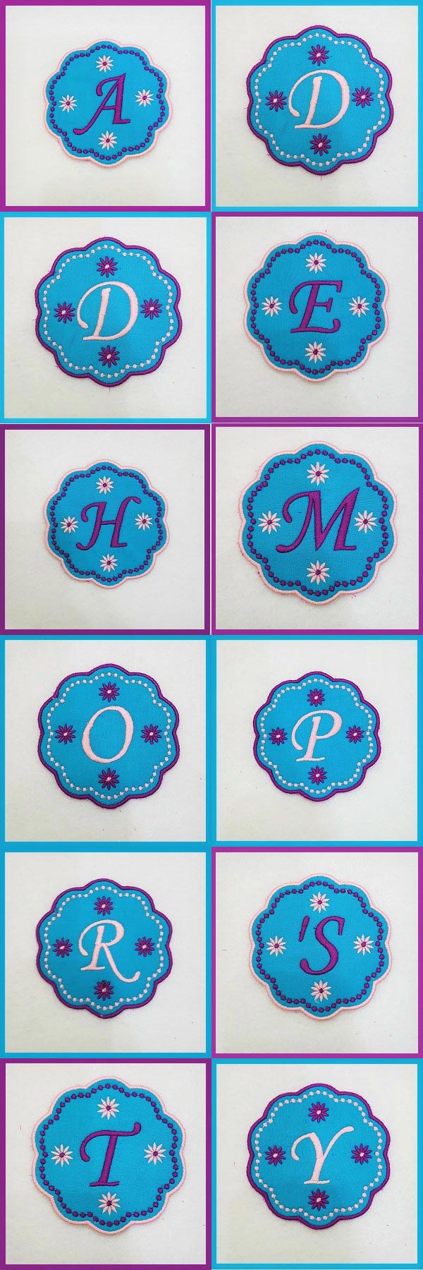 Happy Mothers Day Banner and Coasters Embroidery Machine Design Details