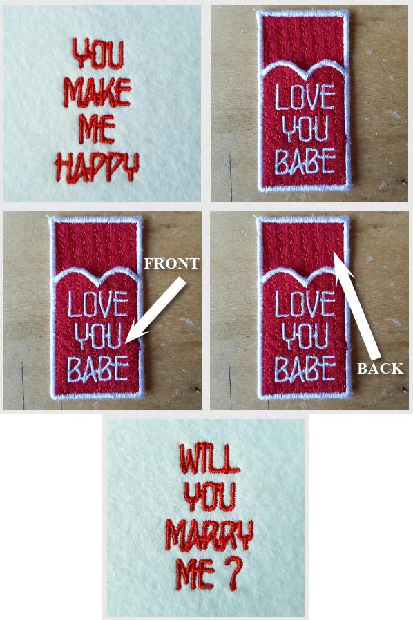 Happy Valentine Embroidery Machine Design Details