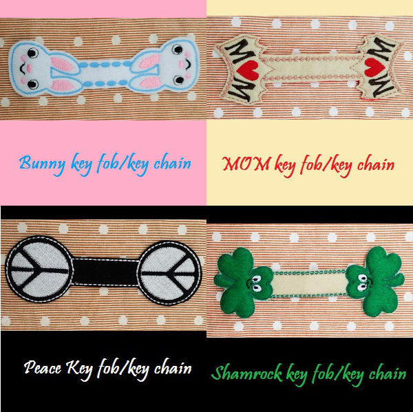 In The Hoop Key Chains and Fobs Embroidery Machine Design Details