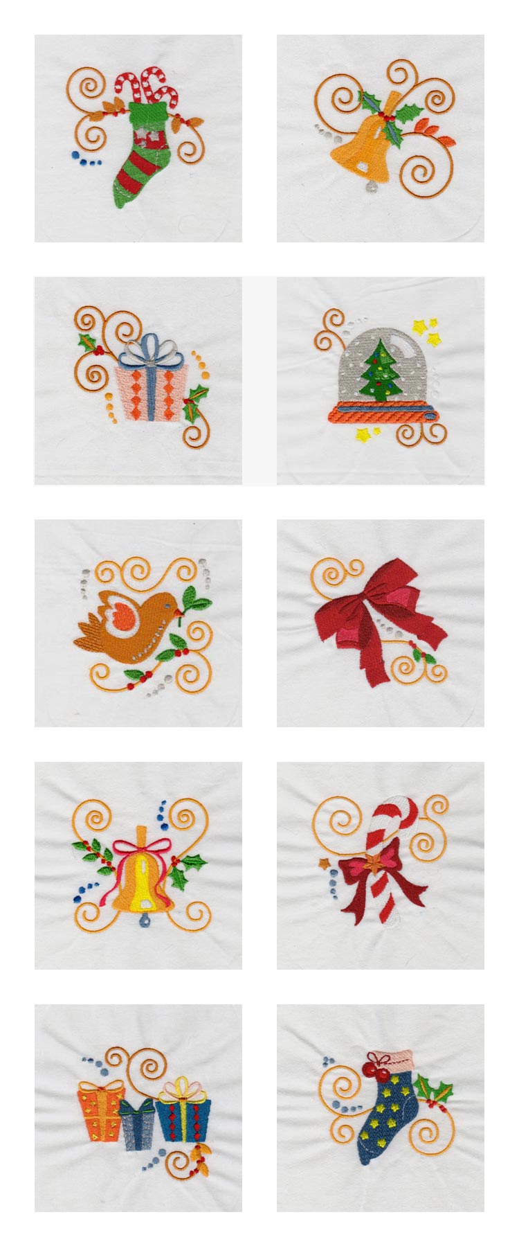 Jacobean Christmas 2 Embroidery Machine Design Details