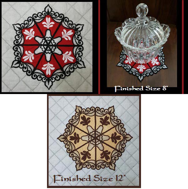 Lacey Doily Embroidery Machine Design Details