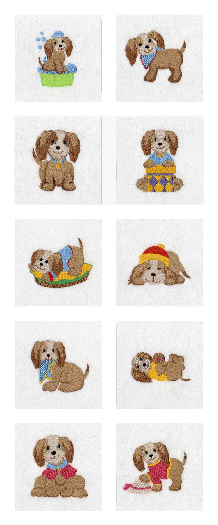 Cute Little Puppies Embroidery Machine Design Details