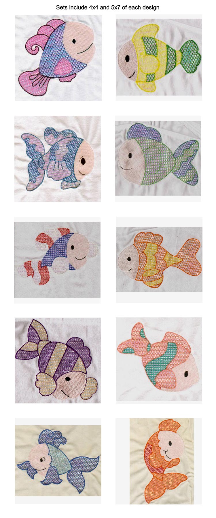 Mylar Fish Embroidery Machine Design Details