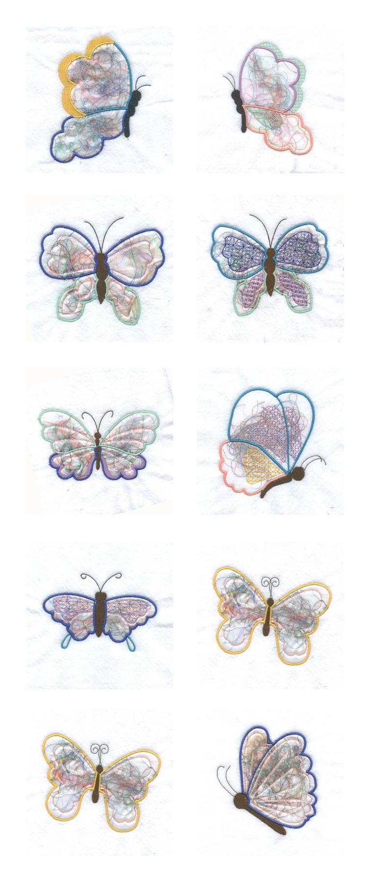 Shimmering Butterflies Embroidery Machine Design Details