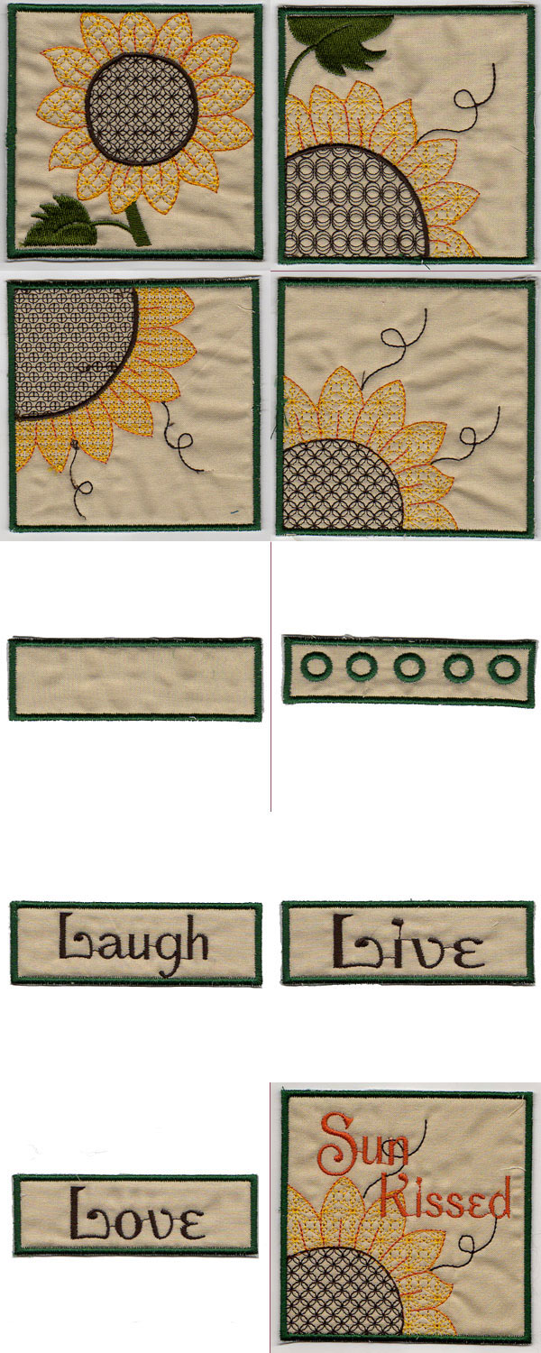 Sunflower Hanging Embroidery Machine Design Details
