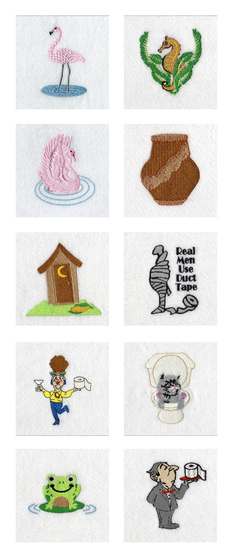 Toilet Tissue Wrappers Embroidery Machine Design Details