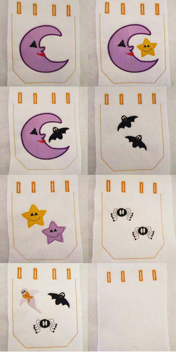 Halloween Treat Bags Embroidery Machine Design Details