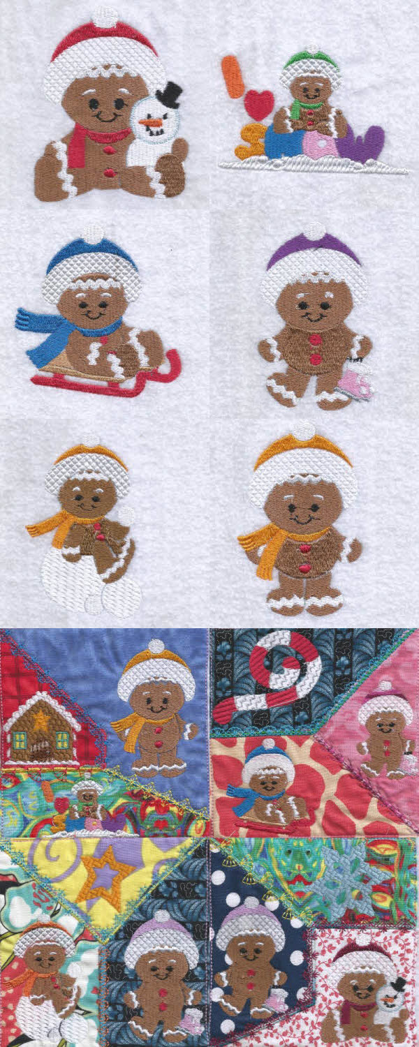 Winter Gingers Embroidery Machine Design Details