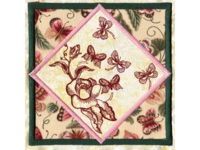 6x9 Butterfly Quilt Blocks Embroidery Machine Design
