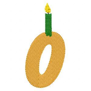 Birthday Candle Numbers Embroidery Machine Design